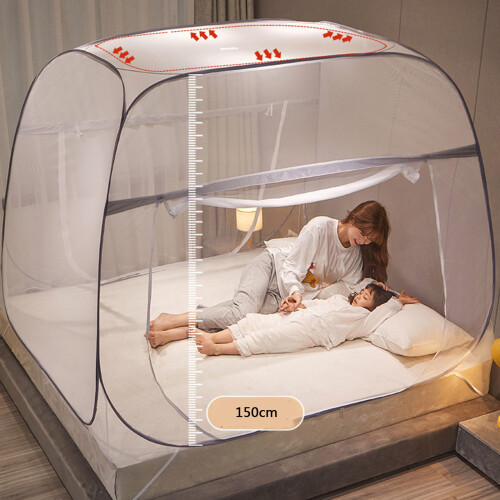 Foldable Blue Mosquitoes Net-New Qing Blue Double door full bot 2