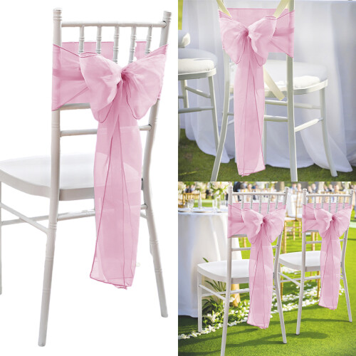 Polyester Chair Sash Bows for Elegant Wedding Decors-grey 1