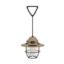 (Khaki) Decors Camping Tent Light Watertight Hangings Camping Light Flashlight with Hook 4 Modes Lamp Rechargeables For Outdoor Khaki