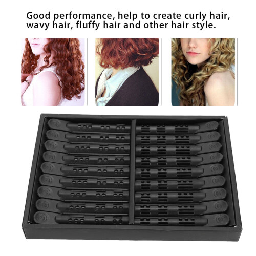 18 Stück Haarrollen DIY Curler Schwarz Profi 2