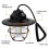 (Black) Outdoor Lighting Camping Light USB Rechargeable Horse Lantern 3