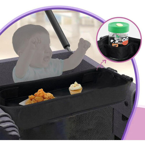 Stroller Snack Tray Attachment, Universal QuickRelease Adapter, Car Seat Organizer, Compatible With Most Strollers 1