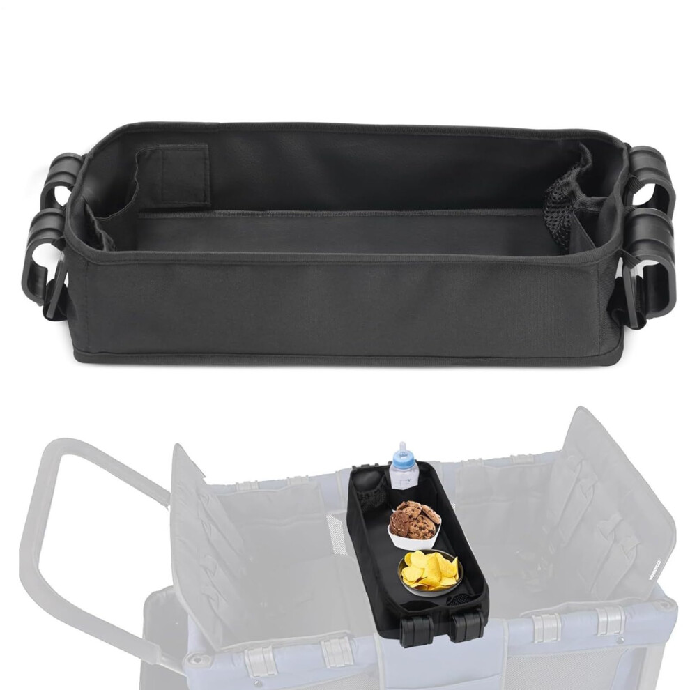 Stroller Snack Tray NonSlip Quick Release Organizer, Universal Fit For Strollers And Wheelchairs, Airplane Travel Carts