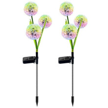 (white) Solar Garden Light - LED Ball Flower Waterproof Outdoor Decoration