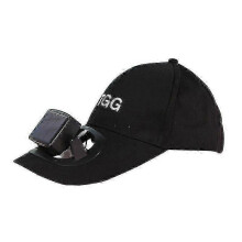 (Black) Outdoor Solar Fan Cap Usb Charging Cap With Fan p