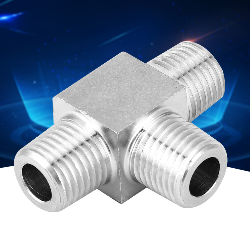 Stainless Steel 3-Way Bspt Male Pipe Connector 1/2In Fitting 8751364002521