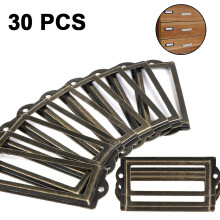 Cornici portadocumenti per schedari, armadi e valigette, facili da installare, con finitura bronzo retrò.