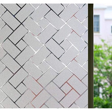 Wiederverwendbare Sichtschutzfolie für Fenster, Milchglasfolie mit Mosaikmuster für Glasflächen im Homeoffice, 45 x 200 cm, blockiert 99 % der