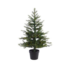 Everlands Potted Grandis Pre-Lit Artificial Christmas Tree