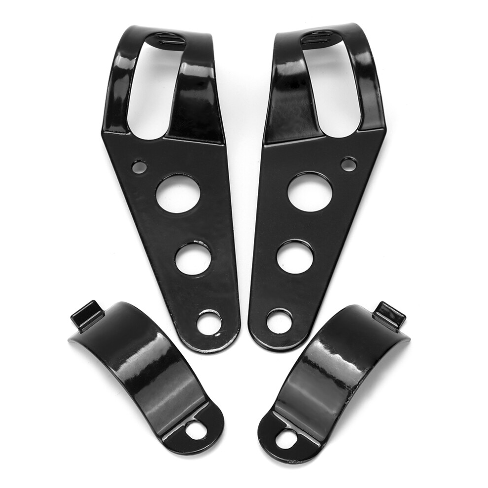 Aluminum Alloy Motorcycle Headlight Bracket 1.5-2In Support Black 3221364005105
