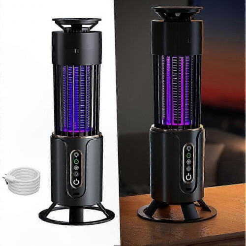 (Grey) LED Light Rechargeable Insect Zapper for Indoor Use 1