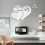 Decorative Mirror Design For Reflective Surface, Heart Shape Mirror Wall Sticker Decal Removable For Smooth Surfaces Application Silver (10 Pieces / 2 5