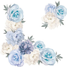 Blomsterdekor med gjennomsiktig blomstermotiv, store veggmalerier til soverommet og rene, glatte overflater, pynt veggene dine med fantastiske