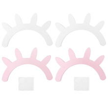 Adesivos de parede de cílios de madeira sintética para chá de bebê, aniversário, Natal e presentes. Design exclusivo, fácil de aplicar e