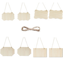 Gepersonaliseerd deurbordje op maat voor kantoor, wanddecoratie, houten bordje met glad, onafgewerkt houten oppervlak, 23,5 x 15 cm, welkomstbordje