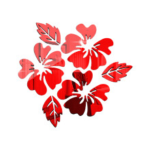 Creative3D blomstermønster vægklistermærker, boligdekorationer med akryl, giftfrit, vandtæt design til opholdsrum, garderober, spisestuer og