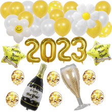 Decorazioni da appendere per un Capodanno glamour, striscia decorativa con palloncini che garantisce un effetto scintillante ed elegante, ideale per