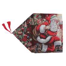 Holiday Themed Table Runner Tablecloth for Christmas Dinner-Red