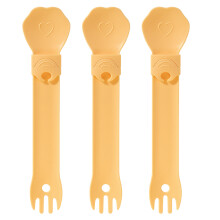 Cats Food Squeezer Spoon for Wet Treat Stick Feeding-Yellow