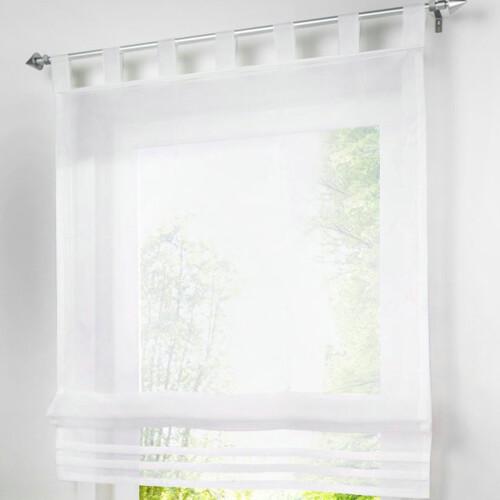 Roman Shade Curtain Adjustable Length for Study Room-Chocolate 2
