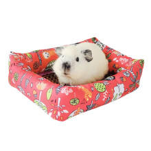 Hamster Woven Bed Toy Rodents Molar Soft Bed-forest red S