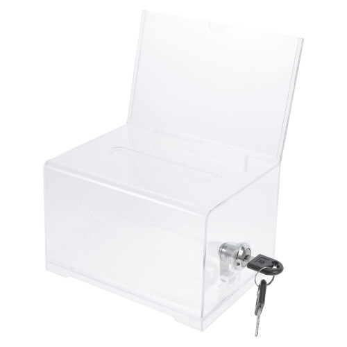 Clear Spendebox Mit Schloss Abstimmungsbox Mit Schildhalter