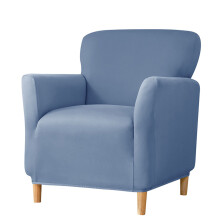 Comfortable Single Seater Armchair Slipcover Soft-Gray Blue