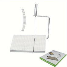 (24.5cm) [Stainless Steel Cutter] Stainless Steel Cheese Cutter with Five Replacement Wires, Designed for Slicing Soft Cheese