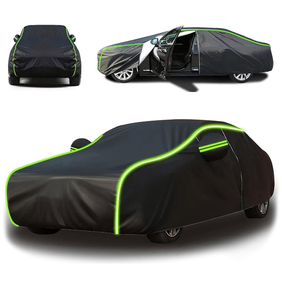 Full Car Cover 20242025 Outdoor Waterproof Large Allweather Protection Antiuv Snow Swh422 Black/Green 9067246058982