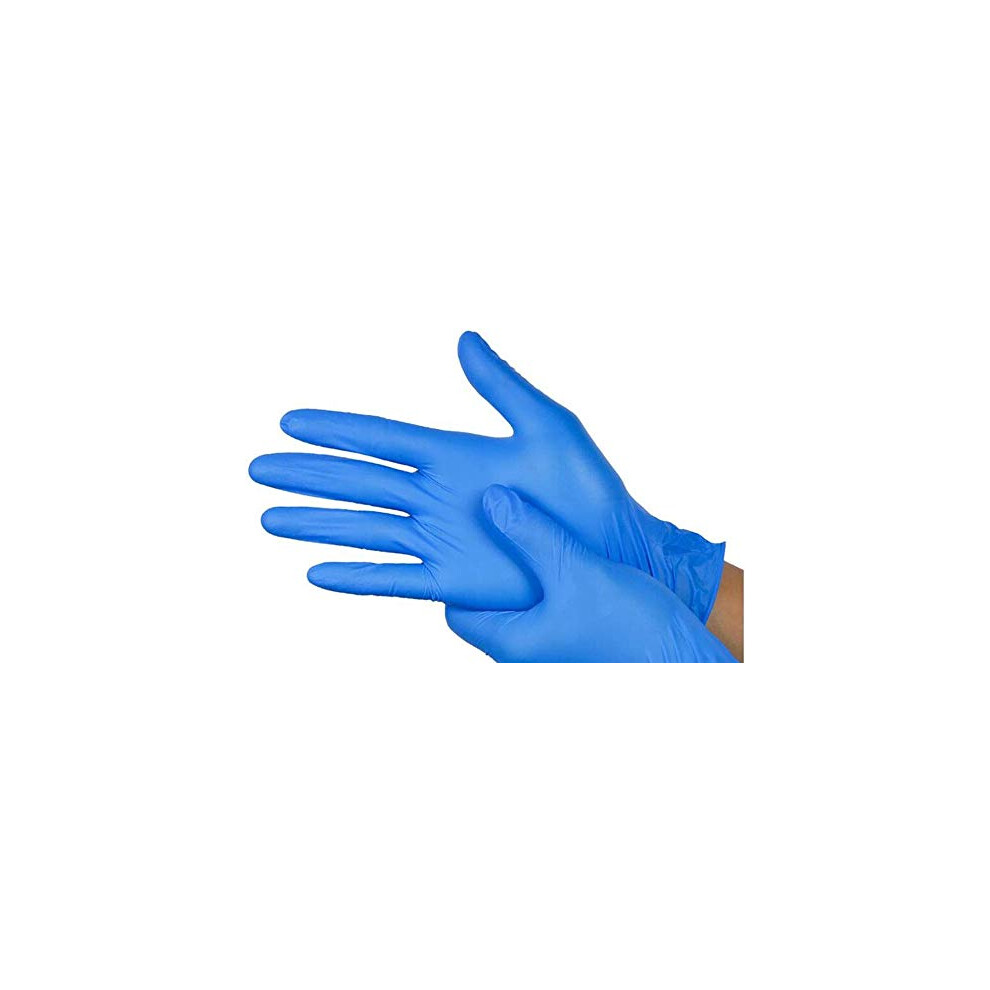 Vinyl Disposable Gloves Box Of 100 Blue Powder Medium Size Strong Multi Purpose 9339159465080