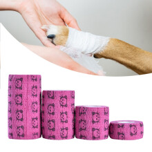 Atmungsaktiver Haustier-Erste-Hilfe-Verband 4 Stück elastischer selbstklebender Verband für Verletzungen