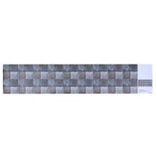 Placă de mozaic metalică impermeabilă, autoadezivă, pentru bucătărie, panouri de perete autoadezive cu suprafață din aluminiu periat,