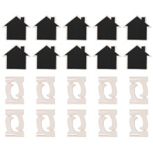 Etichette riutilizzabili, 10 mini cartelli a gesso, messaggi decorativi resistenti all'usura, realizzati a mano per etichette di fiori da giardino,