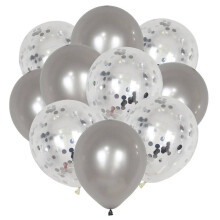 Maisiúcháin Chóisire Confetti Daite Péarla, Soláthairtí Cithfholcadh Bainise Leanbh, Pacáiste 60 Balúin Óir Mhiotalacha 12 Orlach, Éasca le