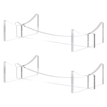 2 transparente, charakteristische Fußball-Display-Halter für