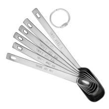 6-teiliges Messlöffel-Set für präzise Messungen. Teelöffel aus