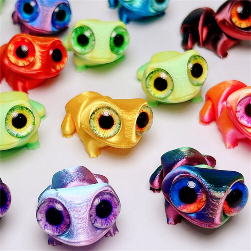 3D Print Frogs Statue Multiple  Positions Display -Pink Gold 2
