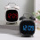 Double Bells Alarm Clock with Night Light-White shell blue lig 6