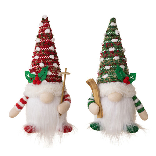 Poupée Gnome de noël faite à la main, sans visage, cadeau,-Vert 1