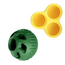 Dishwasher Dog Feeding Ball Silicone Chew Toy with Treat-Green