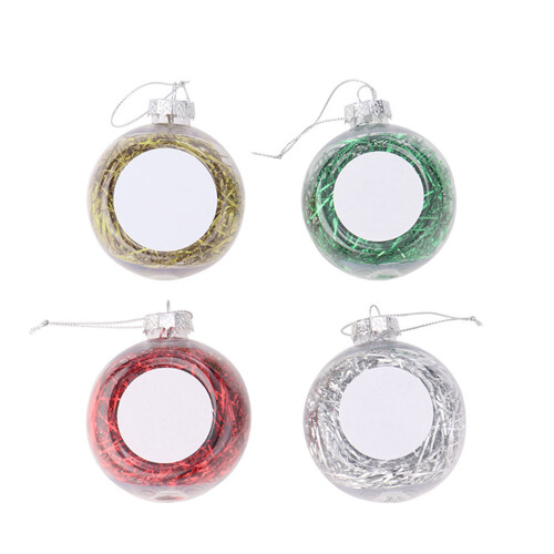 Pendentif boule de noël vierge par Sublimation, pour transfert-3 1