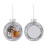 Pendentif boule de noël vierge par Sublimation, pour transfert-3 7
