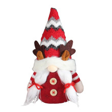 Chapeau de noël tricoté en bois de cerf, poupée-poupée tressée