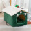 Lits pour chats d'intérieur, grotte pour chat, lit en-Vert S 6