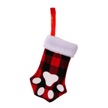 Noël mignon pour chat patte Plaid bas arbre nouvel an-Rouge