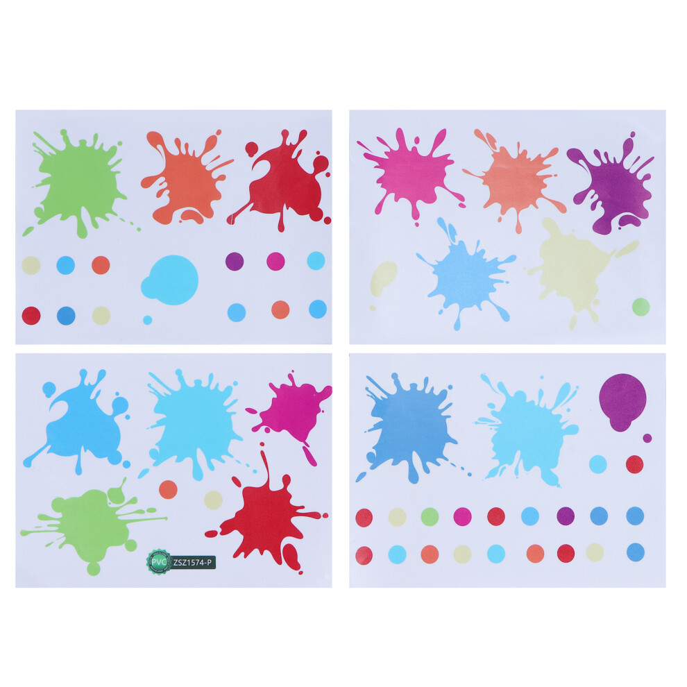 Semi Permanent Decor, Inspirational Quotes Wall Decals With Watercolor Handprint For Kids Classroom, Playroom, Nursery, 4Pcs Removable Without Damage