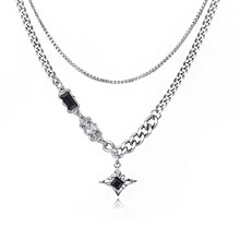 Hiphop geïnspireerde dubbellaagse ster hanger ketting heren