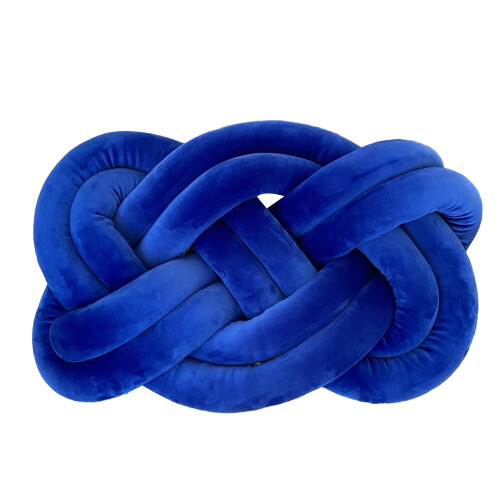 Knot Throw Pillow Decorative Cuddle Pillows for-Klein blue