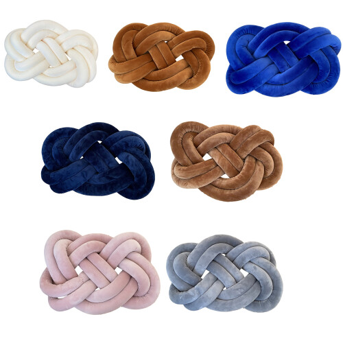Knot Throw Pillow Decorative Cuddle Pillows for-Klein blue 1