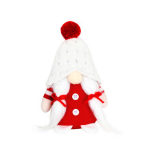 Christmas Knitted Hat Faceless DollsSantaClaus-Braid doll